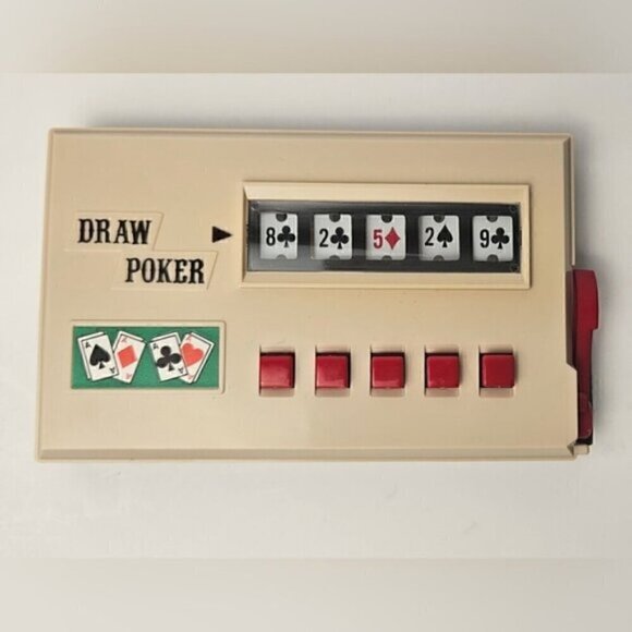 Vintage 80's Radio Shack Draw Poker Card Game Japan 60-2351 Handheld Ele… - Picture 6 of 11